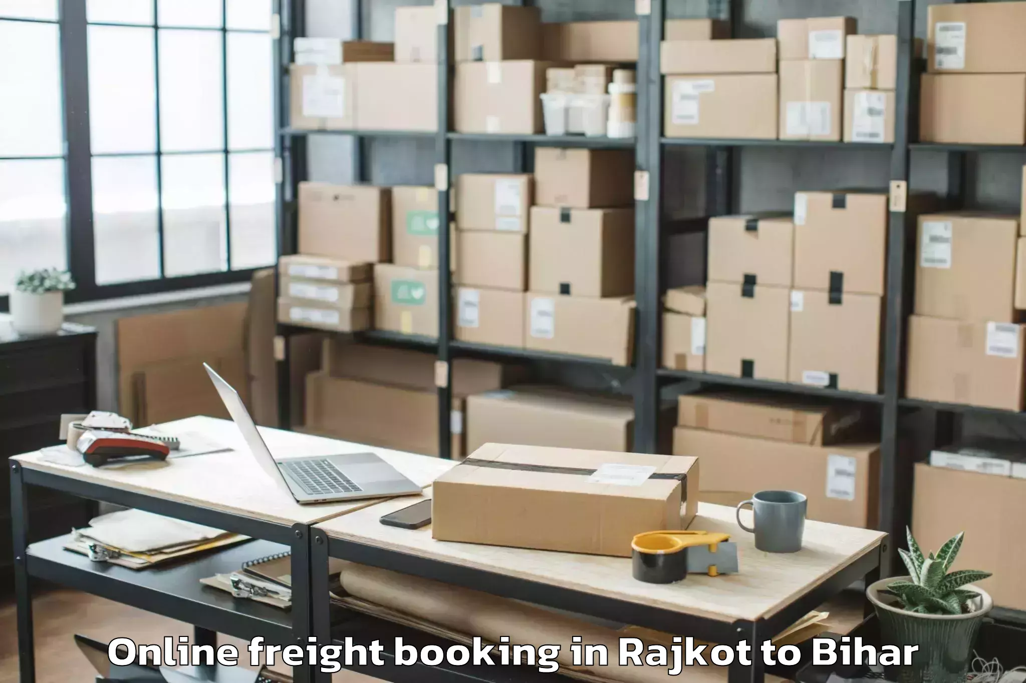 Affordable Rajkot to Muzaffarpur Airport Mzu Online Freight Booking